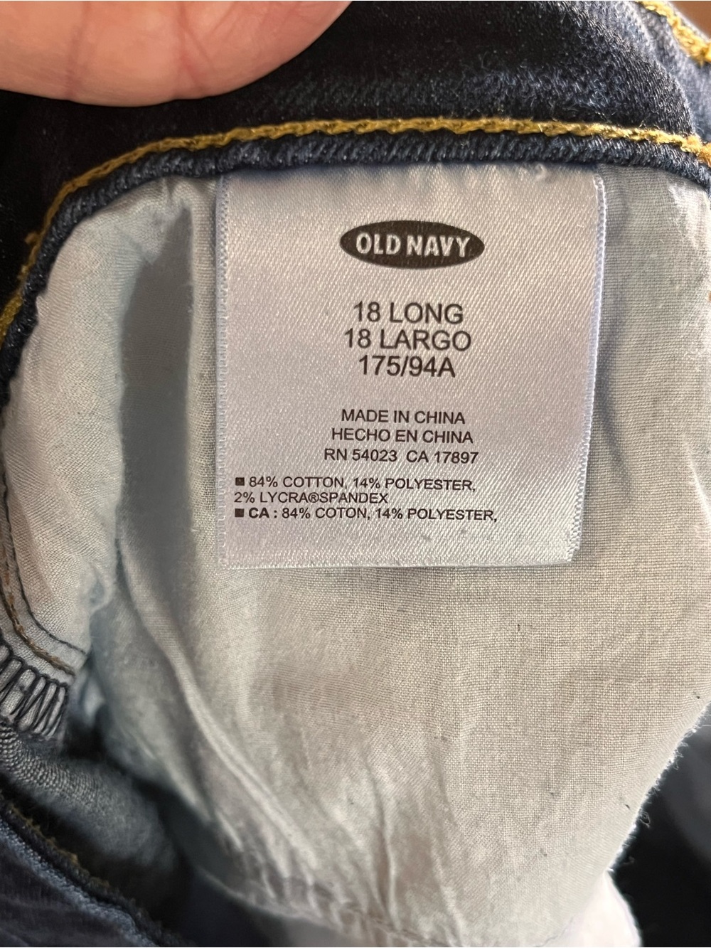 Old Navy The Dreamer Bootcut Jeans Dark Wash Stretch Denim Mid Rise 18L - Picture 4 of 6